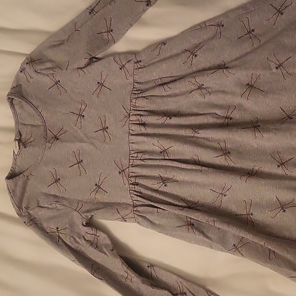 Girls play dress. Gray, with dragon flies John Lewis brand, 8 yrs - Picture 1 of 2